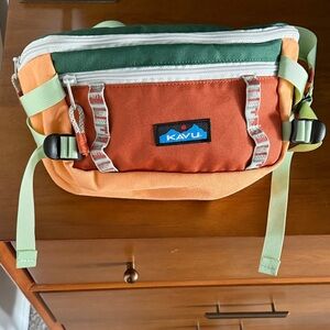 Kavu Orange and Green Belt Bag Fanny Pack